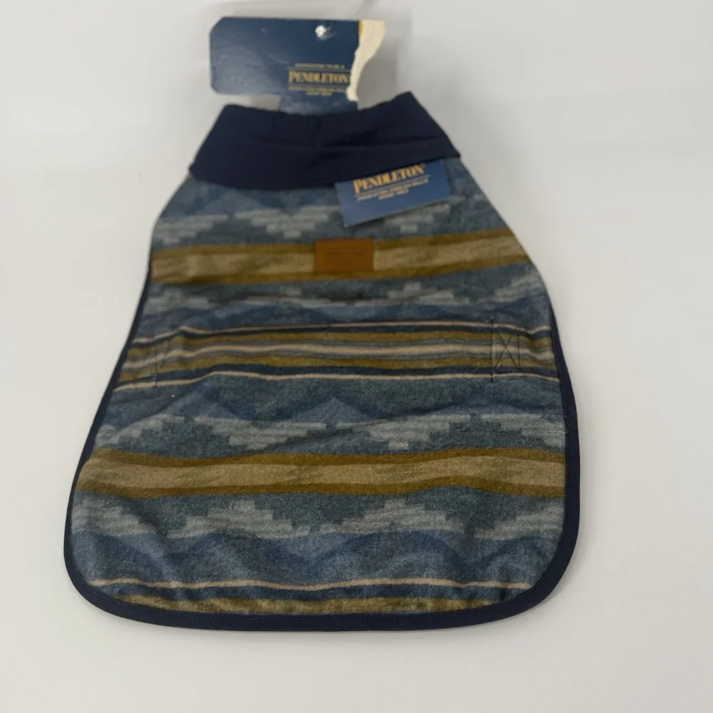 Pendleton Pet Coat Medium Blue Aztec Southwestern Dog Jacket NWT